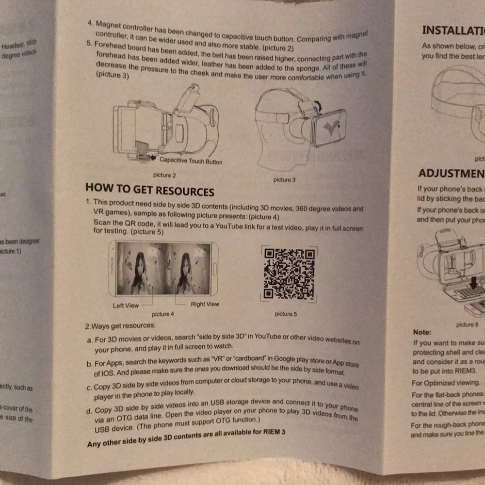 3D Mobile Based VR Headset